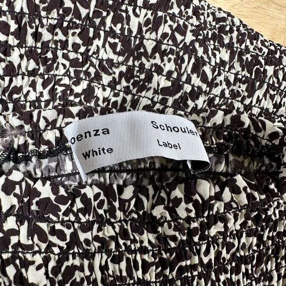 Proenza Schouler White Label NWT Micro Floral Smocked Top Size 4 Turtleneck - Picture 4 of 9